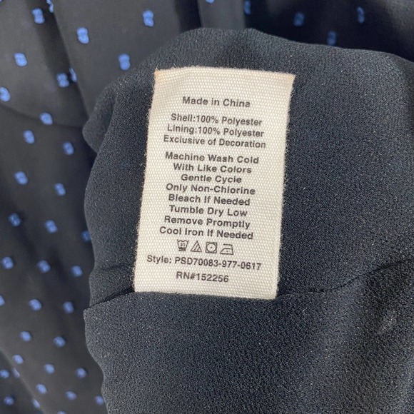 Avec Les Filles Dress Small Black Swiss Polka Dot High Low Chiffon Womens - Picture 10 of 10